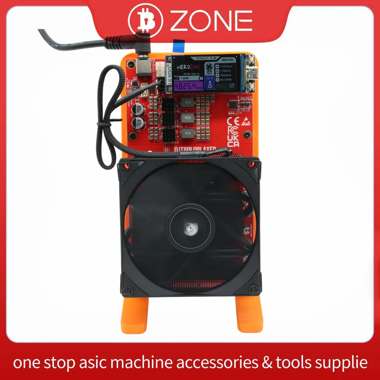 

NerdQaxe++ 4.8Th/s ASIC Miner 75W Slient Home Bitcoin Open Source Miner