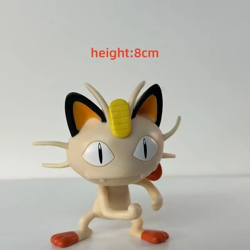 ポケモン-ニャース-アクションフィギュア-モデルおもちゃ、1個-8cm-アニメ-ポケモン-ニャース-pvc-フィギュア、かわいい猫ニャース像、コレクターズギフト