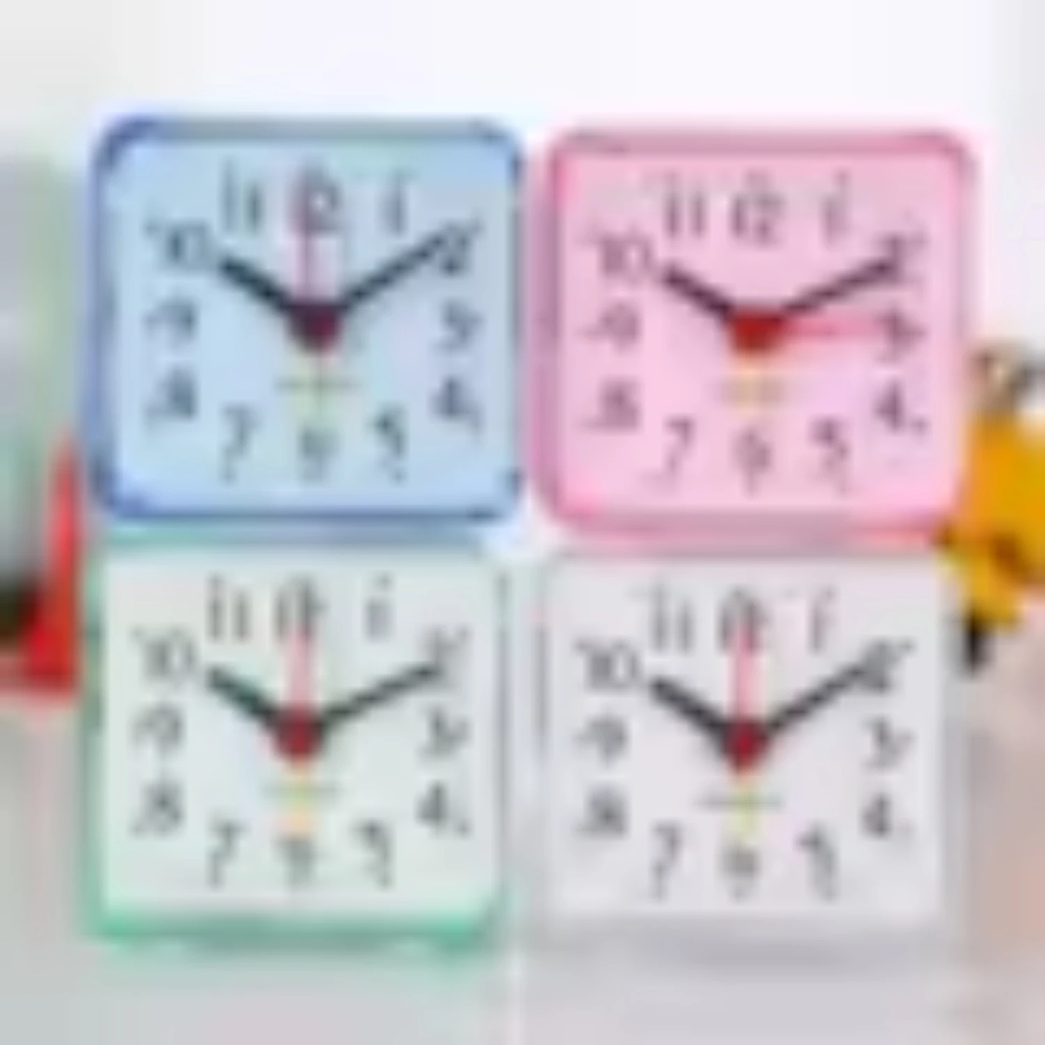 Square Alarm Clock Student Bedroom Bedside Small Alarm Clock Cute Portable Alarm Clock With Beeping Sound  Decor