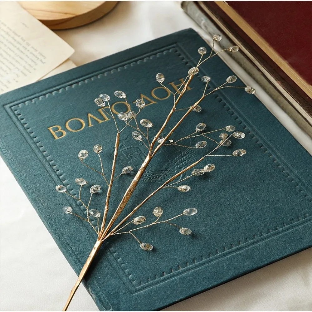 Новые прозрачные бусины, хрустальные ветки деревьев, сверкающие DIY хрустальные ветки бутона, пентаграмма, украшение для рождественской елки, рождественское украшение