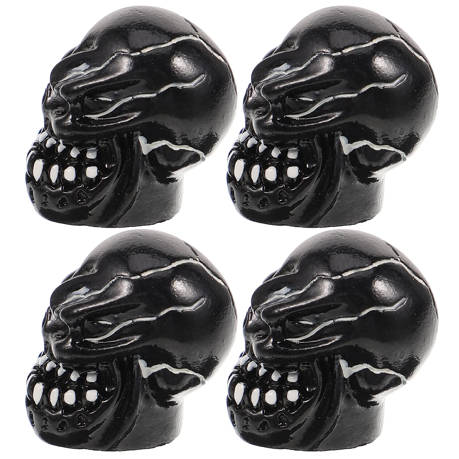 

4Pcs Car Tire Valve Caps Skull Design Replacement Air Valve Covers Decorative Stem Caps for Bike Car Accessories