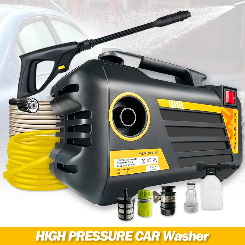 Newest 3000W Electric High Pressure Washer Powerful Car Wash Gun 220V/110V Home&Car Wash Cleaning Machine For Garden Washing