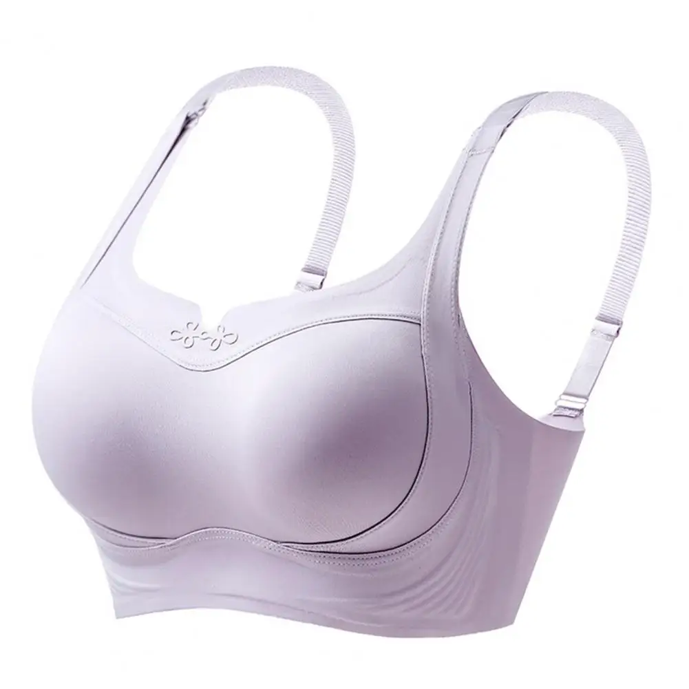 Supportive Women Bra Wide Shoulder Strap Adjustable Sagging Chest Support Wireless Bra Suitable For Elderly Women's Shaping Bras