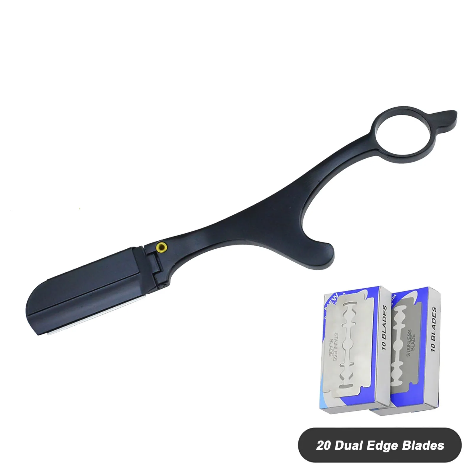 

Ergonomic Design Shaver Single Dual Edge Blade Razors Hair Removal Shaving Knife Gold Black Silver Beauty Face Eyebrow Bikini