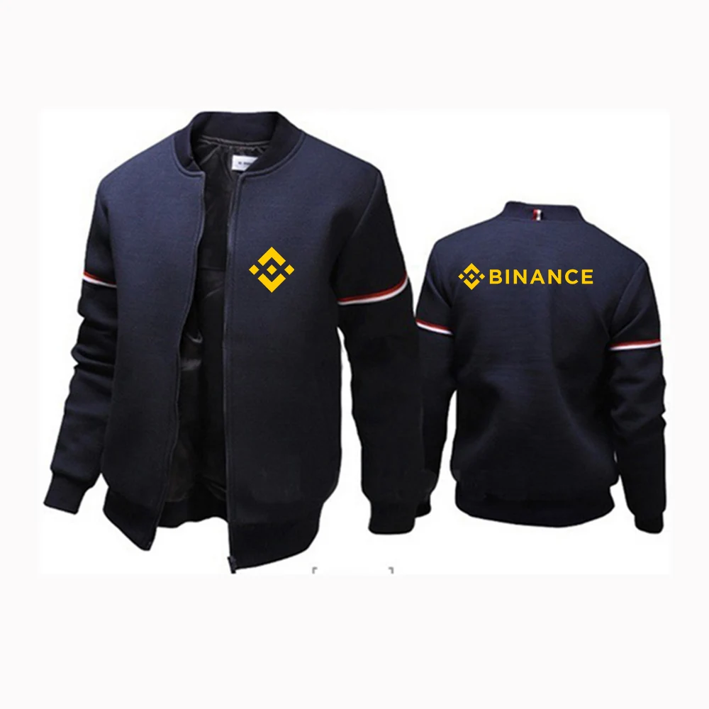 Binance Crypto 2022 Men's New High Quality Long Sleeves Coats Round Neck Fight Jackets Fashionable Casual Streetwear Top Clothes