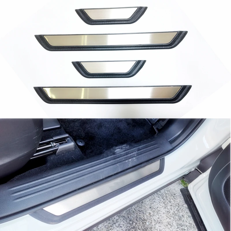 For KIA Sonet 2021 2022 2023 2024 2025 2026 Stainless Door Sill Scuff Plate Cover Trim Car Accessories Threshold Pedal Protector