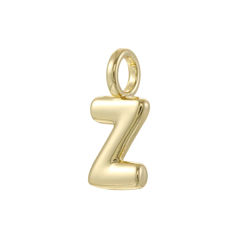 17x8mm Glänzende Blasenförmige A-Z Kleinbuchstaben-Anhänger, vergoldetes Messing, Schmuckherstellungszubehör, Anhänger, Loch: 3,5MM, Modell: VD2354 – Detail 31