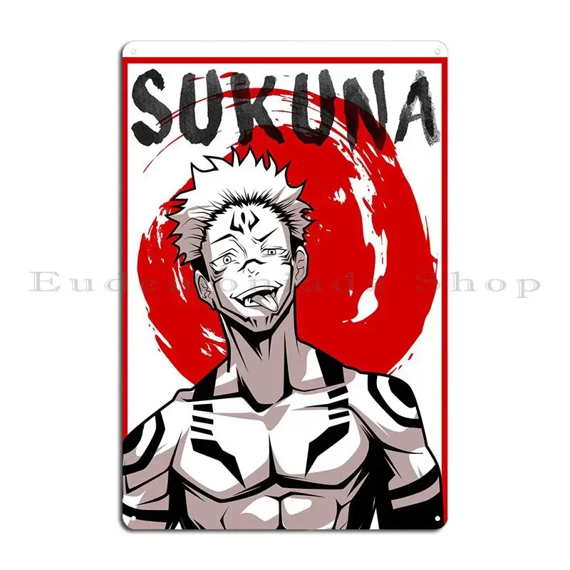 Sukuna Metal Plaque Poster Garage Classic Designing Wall Plaque Cinema Tin Sign Poster