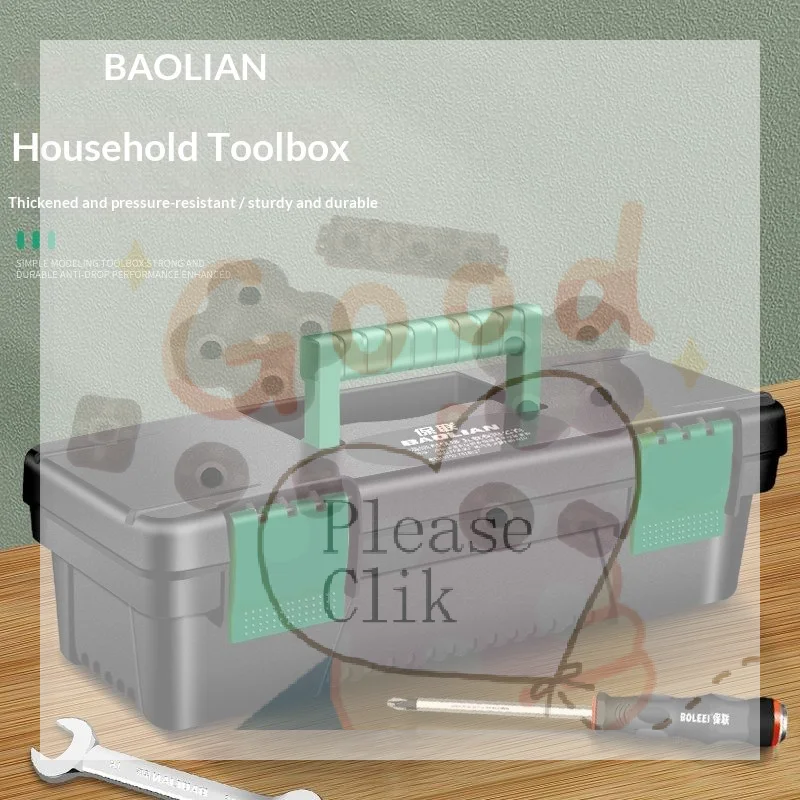 【HG】10Inch Tool Box Plastic Tool Storage Case For Carpentry Electrical Repairs Tool Handheld Toolbox Storage Box Plastic Toolbox