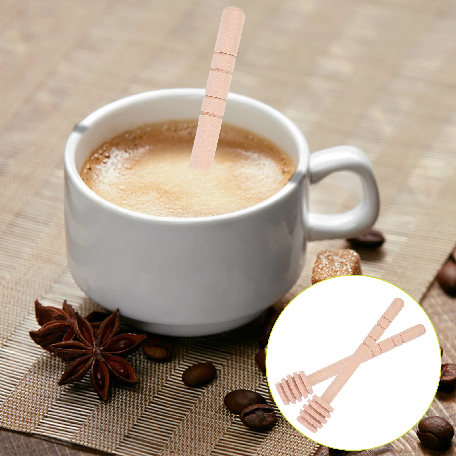 

20 Pcs Honeycomb Stirrer Stick Stirring Rod Wood Stirrers Multi Functional Coffee