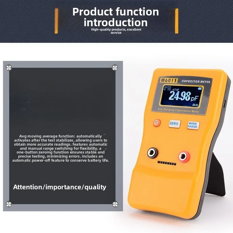 Utility M6013 Capacitance Meter Dedicated Intelligent Automatic Range High Precision Small Digital Capacitance Tester