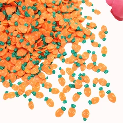 50g/lot Carrots Polymer Clays for DIY Crafts Plastic Klei Mud Particles Orange Slices For Slime