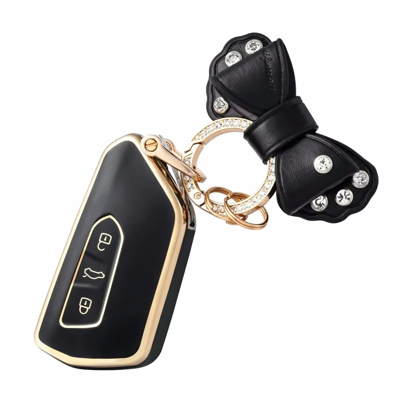 Remote Car Key Case Cover Keychains for Volkswagen Golf 8 Seat Leon MK4 Tarraco Ateca Skoda Octavia 2020 Cupra Gifts For Women