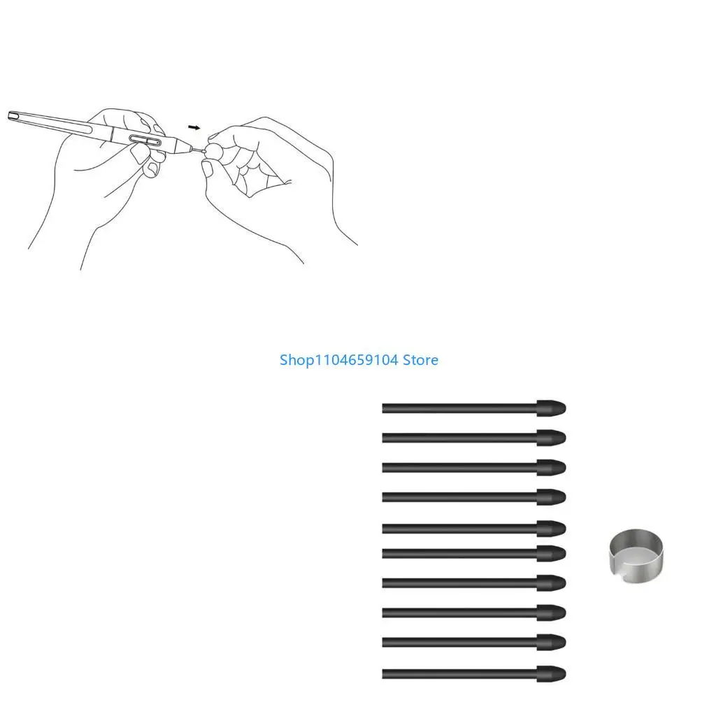 

10peece Pen Nibs Адаптивная замена блока PW517 PW110 TIP для графического рисунка KD200