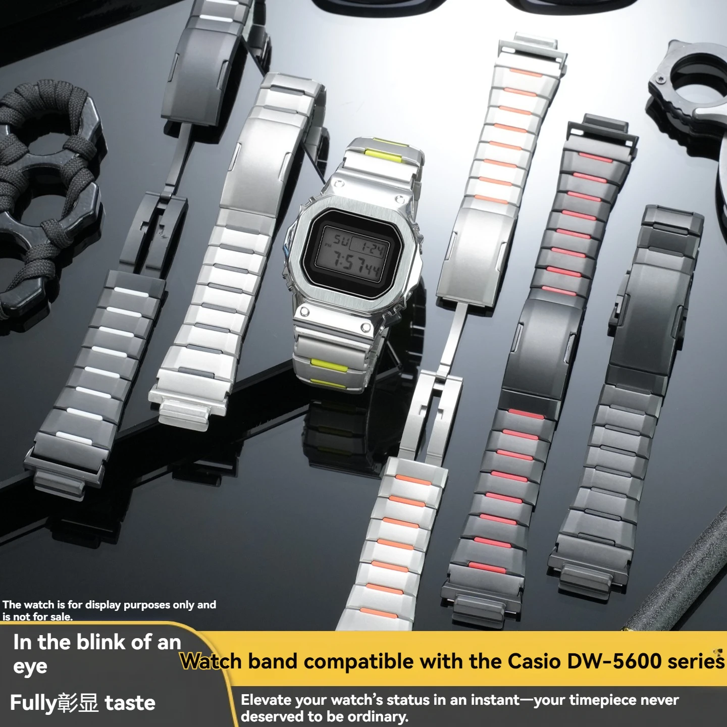 Металлический безель + ремешок из нержавеющей стали для Casio G-Shock DW5600 GWM5610 G5600E GWB5600, аксессуары для корпуса часов с инструментами