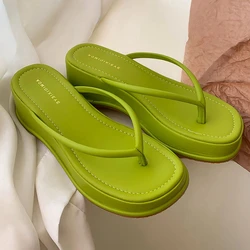 Summer Platform Women Flip Flop Slippers Slip On Shoes Ladies Casaul Wedges Female Outdoor Party Slides White sandalias mujer