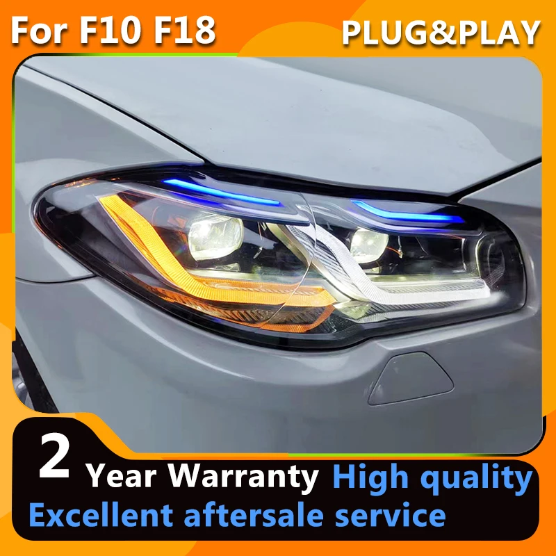 Full LED Head Lamps For BMW F10 F18 2011-2017 Headlight LED Day Running Light LED Turn Signal LED Low Beam/High Auto Accessories