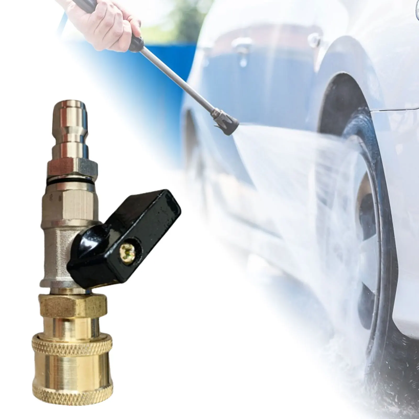 High Pressure Washer Ball Valve Kit Quick Connect Plug Portable Water Flow Switch Sturdy Multiuse for Attachments Hose Switch