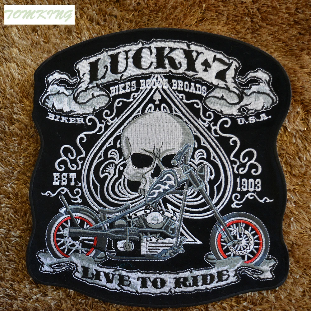 Большой размер 10 дюймов * 10 дюймов, велосипед, мото, команда EST, панк, нашивки с черепом, вышитые утюгом на лоскутной ткани, паста для куртки, сумки, сделай сам Большой размер 10 дюймов * 10 дюймов, велосипед, мото, команда EST, панк, нашивки с черепом, вышитые утюгом на лоскутной ткани, паста для куртки, сумки, сделай сам