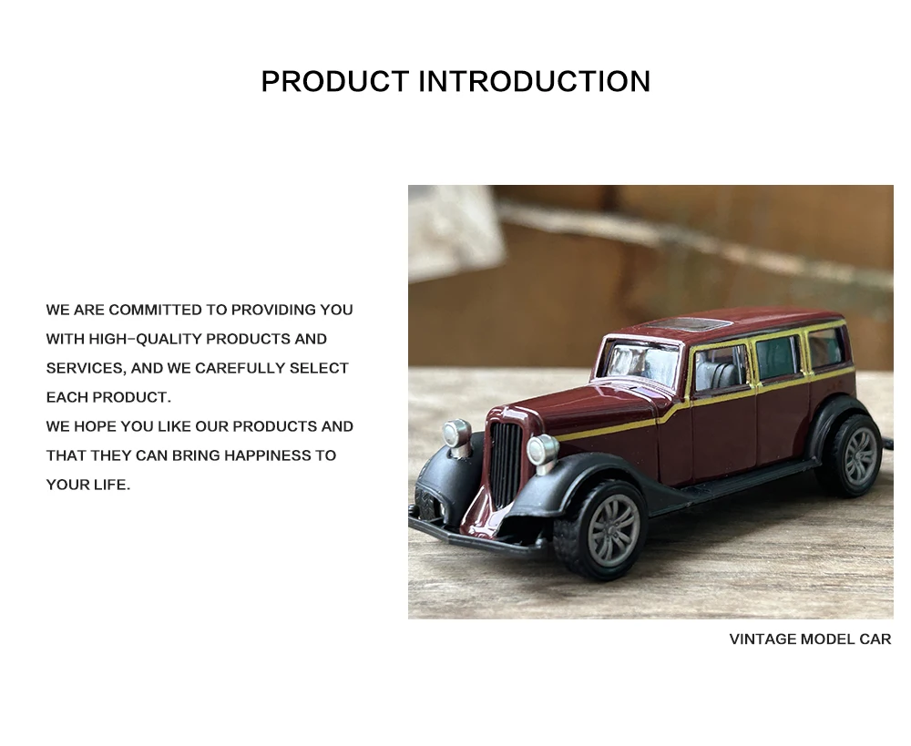 1:43 Legierung Vintage Diecast Auto Modellauto Classic Cadillacs V8 Zurückziehen Auto Modell Miniatur Fahrzeug Replik Geschenk für Kinder Erwachsene – Detail 3