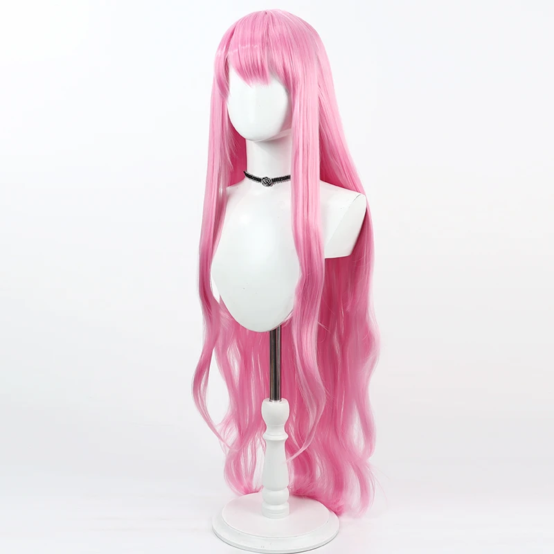 Sister Gigant Cosplay Wig Mahou Shoujo Ni Akogarete Pink Long Synthetic Hair Heat Resistant Halloween Role Play Party + Wig Cap view 4