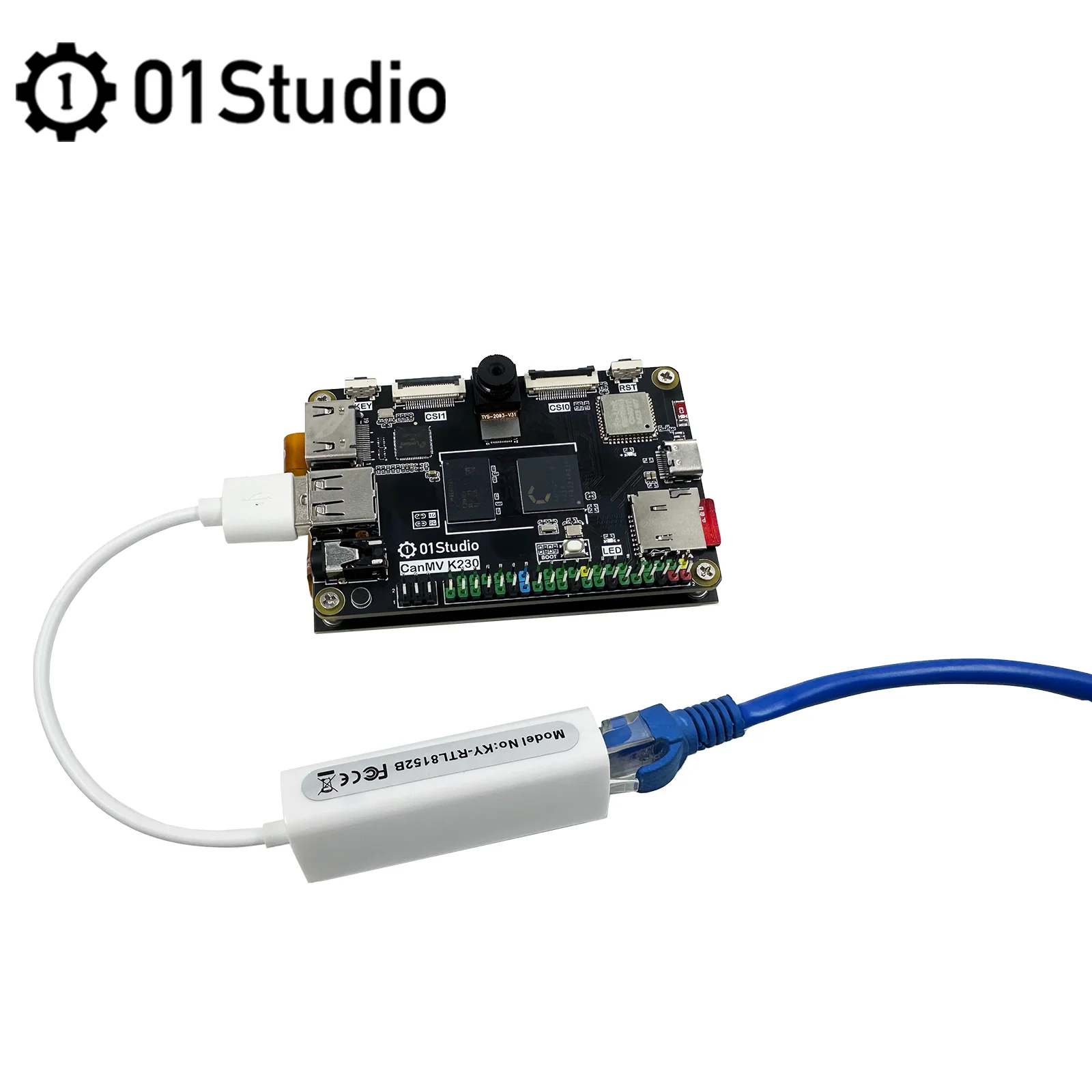 01Studio USB to Ethernet for K230 Developmnet Board Accessory