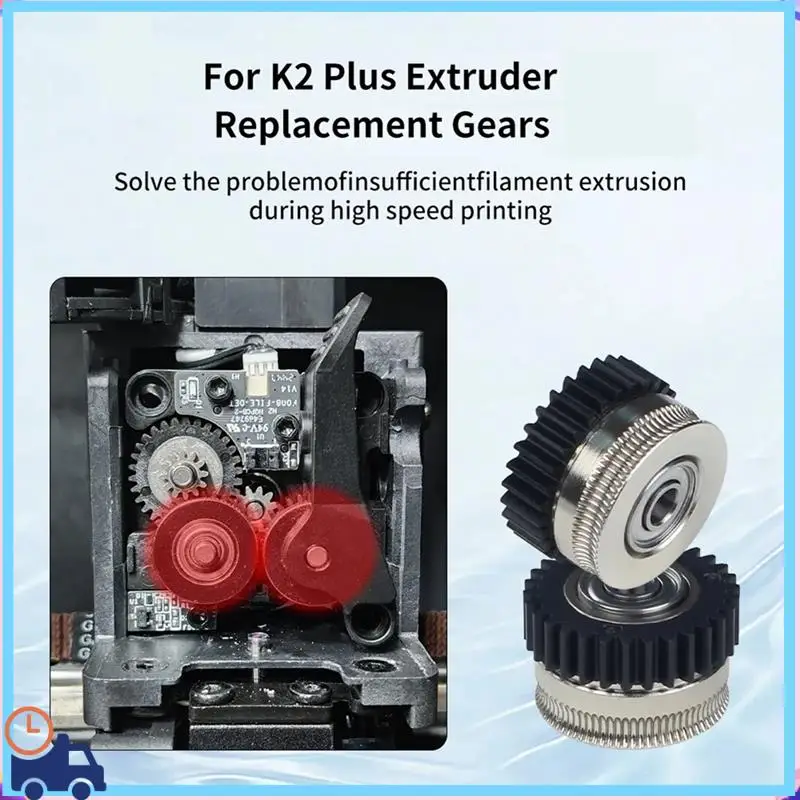 

Новейший комплект запасных частей для экструдера Creality K2 Plus, термостойкая и прочная цельнометаллическая шестерня для 3D-принтера K2 Plus
