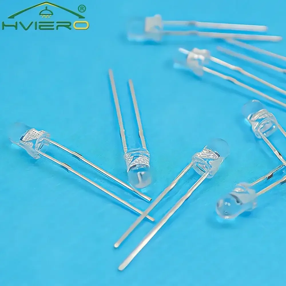 10PCS Fast Slow Flash RGB Round 3mm Rainbow Multi Color Red Green Blue Emitting Diodes Light Bead Clear 2.0~3.4V LED Lamps Bulbs