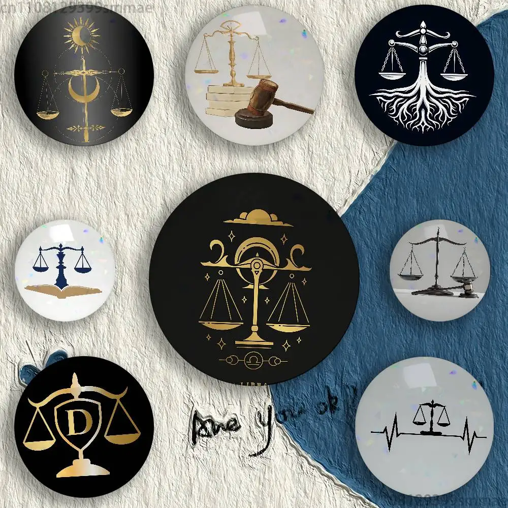 

Lawyer Unique 58mm Tinplate Coin Badges Personalized Handmade Round Brooches Photo Text Graphic Pins Accessory Gift for Friend