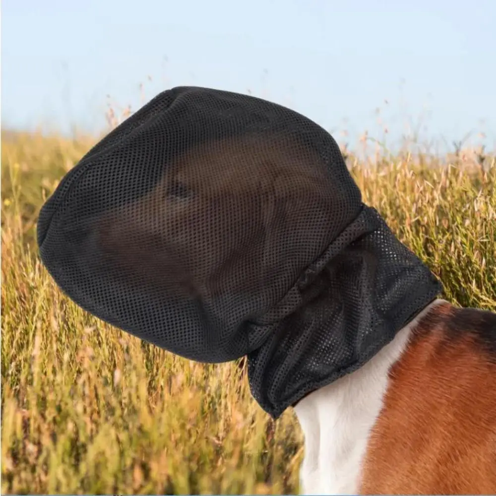 Máscara protectora de malla para perros, velo protector transpirable ajustable para mascotas, picaduras de mosquitos, máscara de protección Facial para mascotas, protección para mascotas