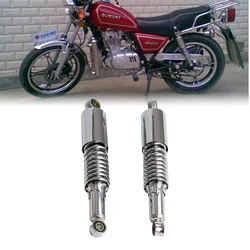 Chrome Motorcycle Rear Shock Absorbers 350mm Suspension Spring Replacement CNC For Yamaha Honda Modified Shock Absorber Kit