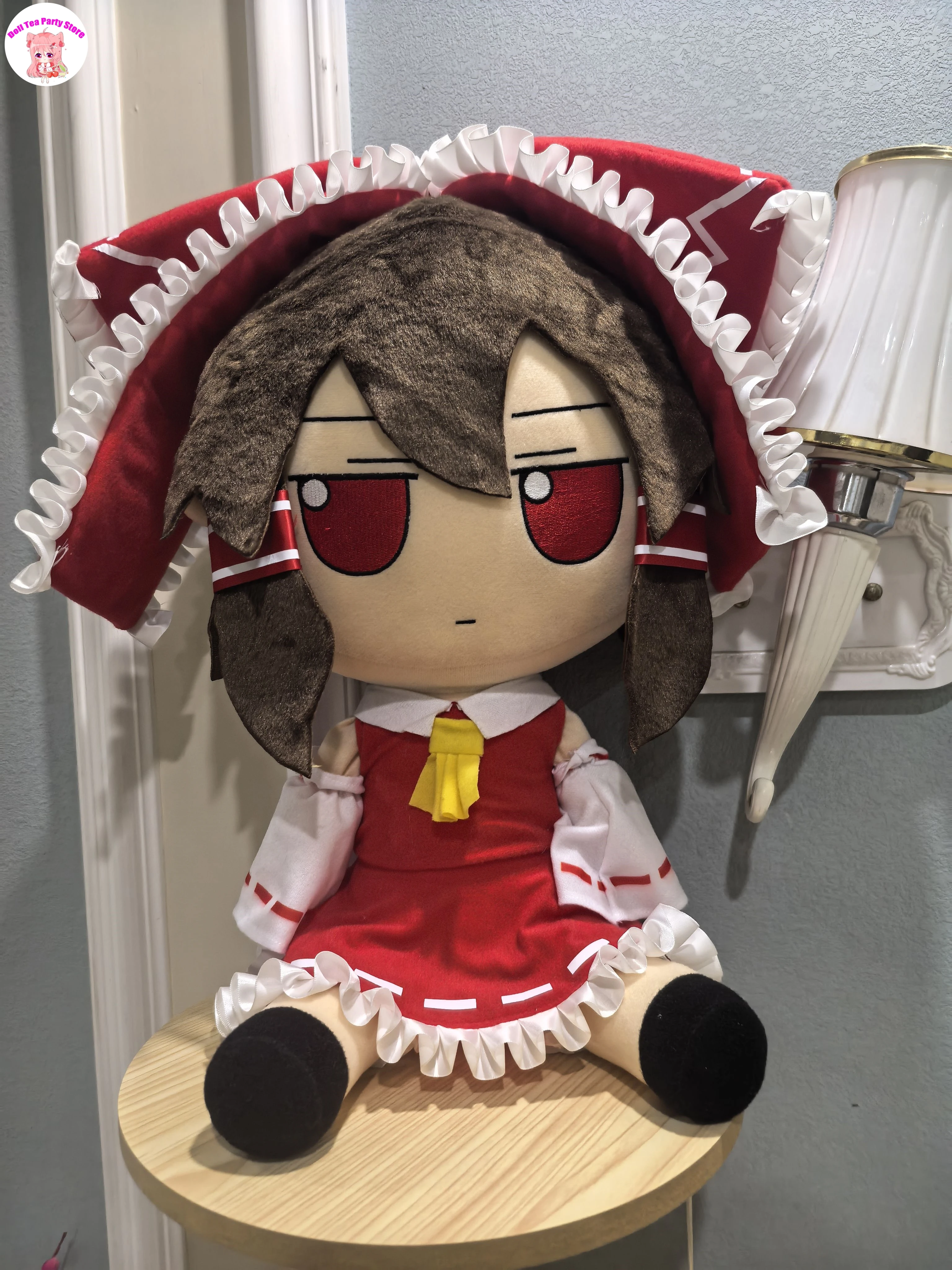 

45 см Hakurei Reimu Touhou Project Fumo плюшевая милая сидячая поза куклы игрушки подушка плюшевый подарок на Хэллоуин