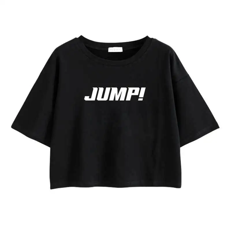 تي شيرتات قصيرة الاكمام طباعة دعم الملابس القفز أغنية واحدة جين Zhixiu جيني ليزا بارك Caiyin القطن الأميرة كم عالية الياقة #4