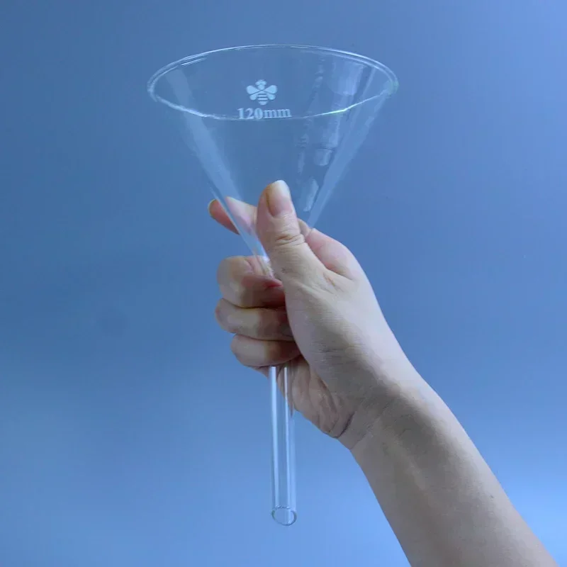 High-quality 30mm/40mm/50mm/60mm/75mm/90mm/120mm Miniature Lab Glass Funnel Borosilicate Glassware