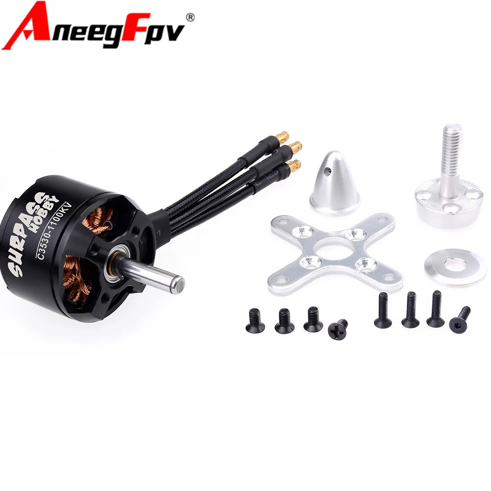SURPASS HOBBY 2808 C3530 1700KV 1400KV 1100KV Brushless Motor for RC Airplane Fixed-wing Glider Aircraft Model 3
