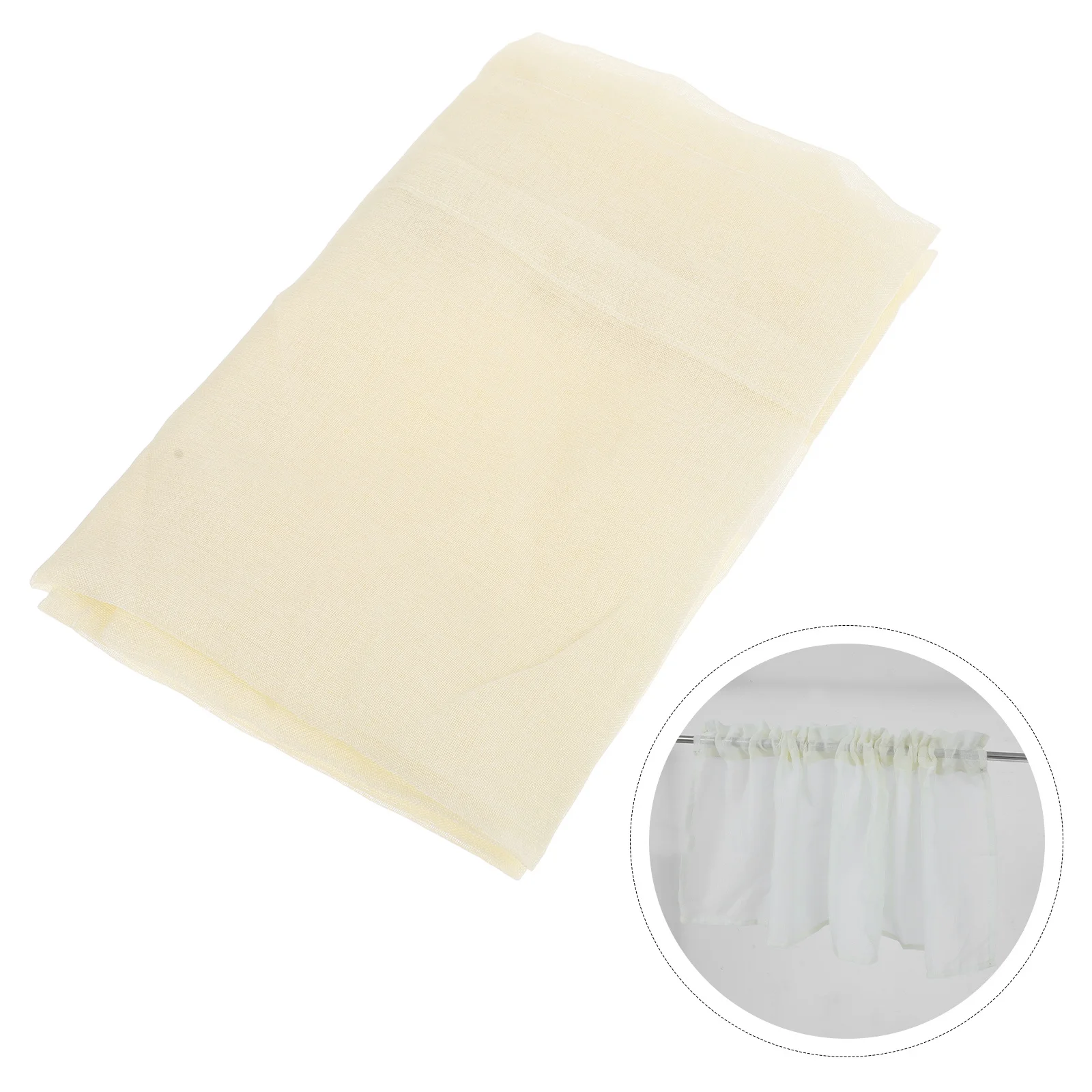 

1Pcs Plain Color Window Drape Practical Bedroom Curtain Living Room Short Decorative Privacy Screen Short Drape