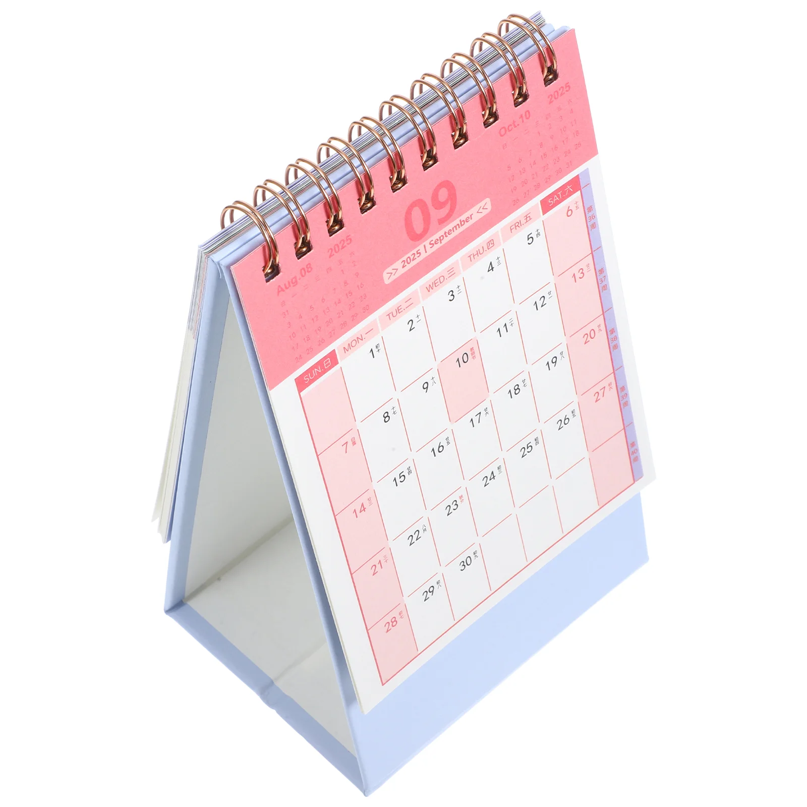 Calendário Decorativo Permanente para Mesa, Decoração para Uso Diário, Home Supplies, Acessório de Escritório Rosa, 1600X950X700cm, 2025