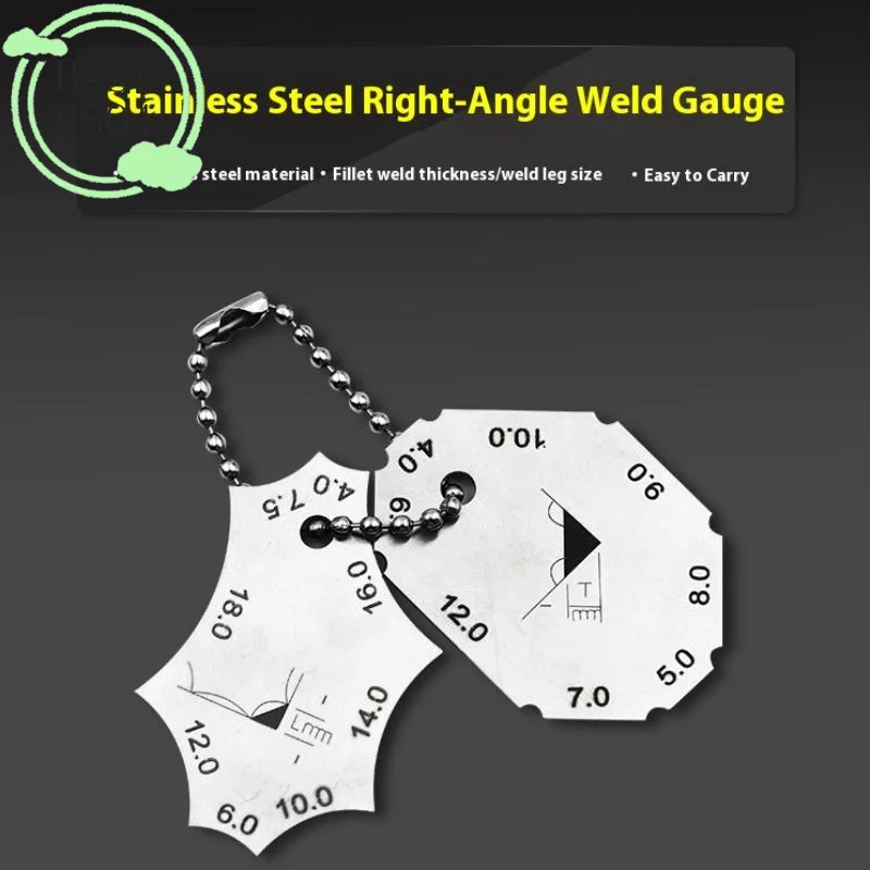 (BBQ4)2Pcs/set Welding Joint Two-piece Gauge Fillet Weld Welding Throat Depth Leg Length Gauge Ruler Welder Inspection Tool