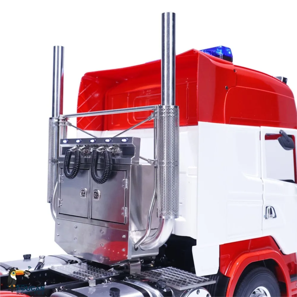 LESU 6X6 Tractor de Radio Control coche 1/14 RC camión chasis de Metal Toucan DIY pintado ensamblado sistema de luz de sonido vehículo THZH1553