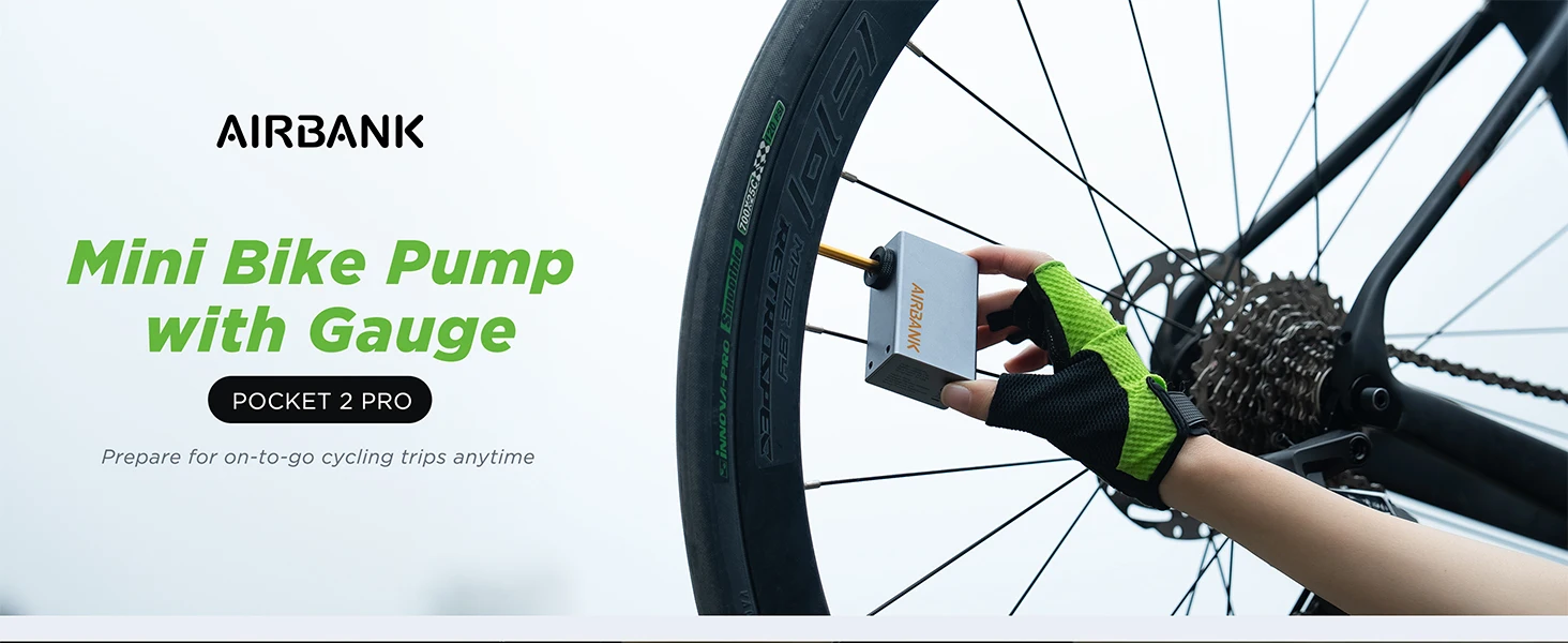 Elektrische Mini-Fahrradpumpe, tragbarer Luftkompressor, wiederaufladbar, 120 PSI, Hochdruckmessgerät, Radfahren, Inflator, Fahrradzubehör – Detail 1
