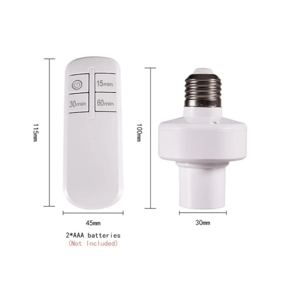 Imagem -02 - Controle Remoto sem Fio Interruptor Temporizador Inteligente Multi Interruptor de Luz para o Quarto do Bebê e Quarto Suporte da Lâmpada E27 110v 220v