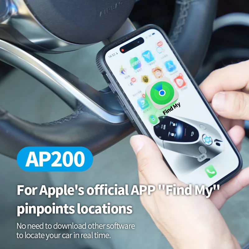 AP200 20W Universal Mini OBD GPS Locator Tracker Cigarette Lighter USB Type-C Adapter Hidden Find My Apple Official App