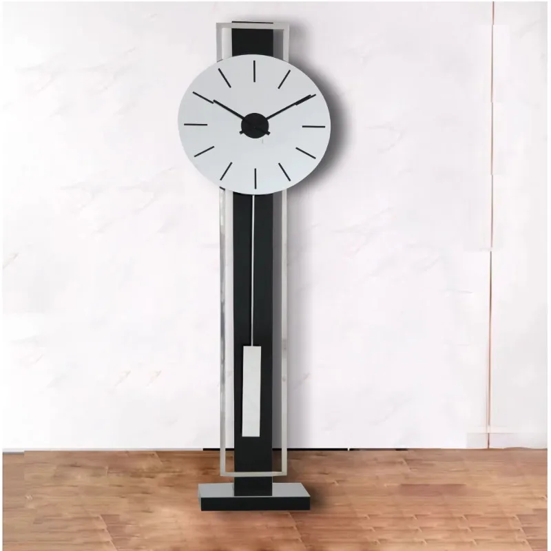 Modern tall floor clock metal with mirror made up of millihua decorated farmhouse