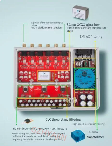 Lhyオーディオ水晶発振器、高精度、超低相、ノイズ、一定温度、scカット、ocxo、OCK-2S、10mhz