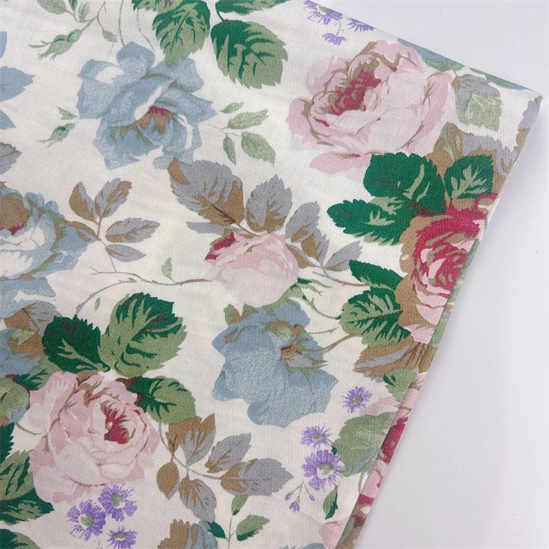 Twill Cotton Fabric for Sewing Craft, Floral and Butterfly, Quilting, Baby Dress, Tecido, DIY Patchwork, Handmade Cloth