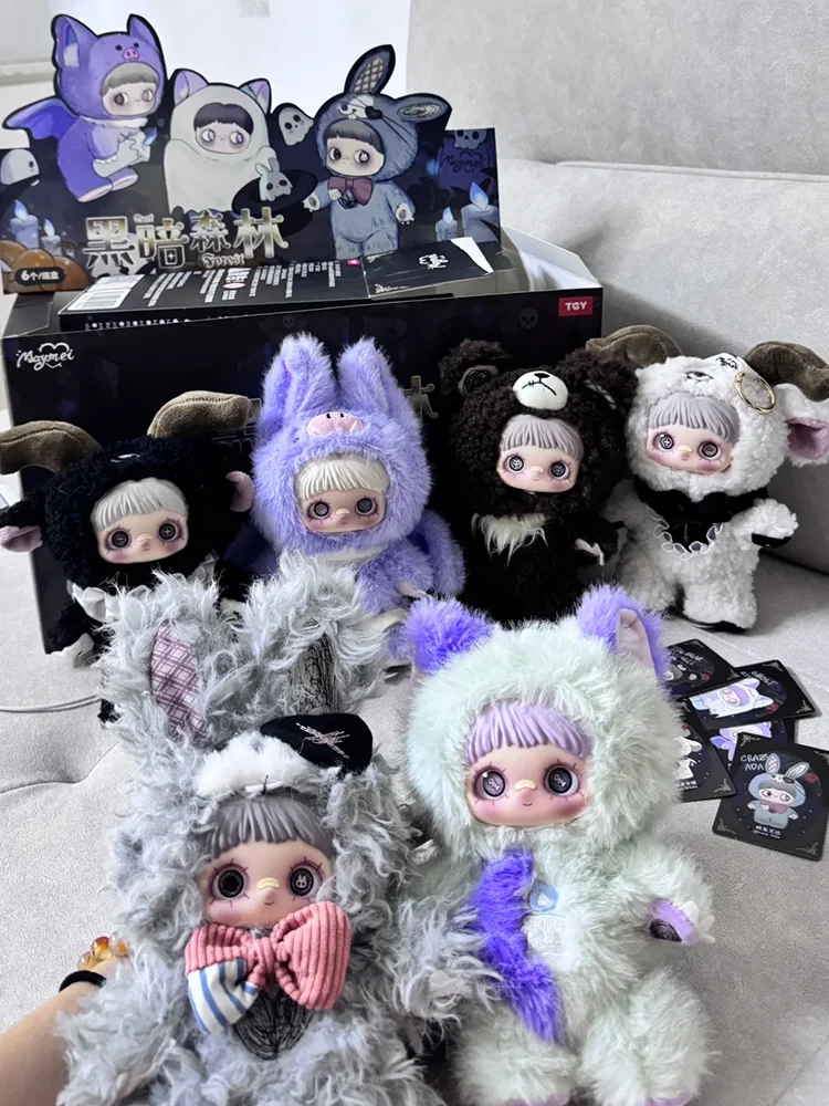 

В наличии, оригинальная серия Maymei Dark Forest, слепая коробка, милая виниловая кукла, загадочная игрушка, декор для рабочего стола, коллекционная модель, подарок на день рождения для девочек