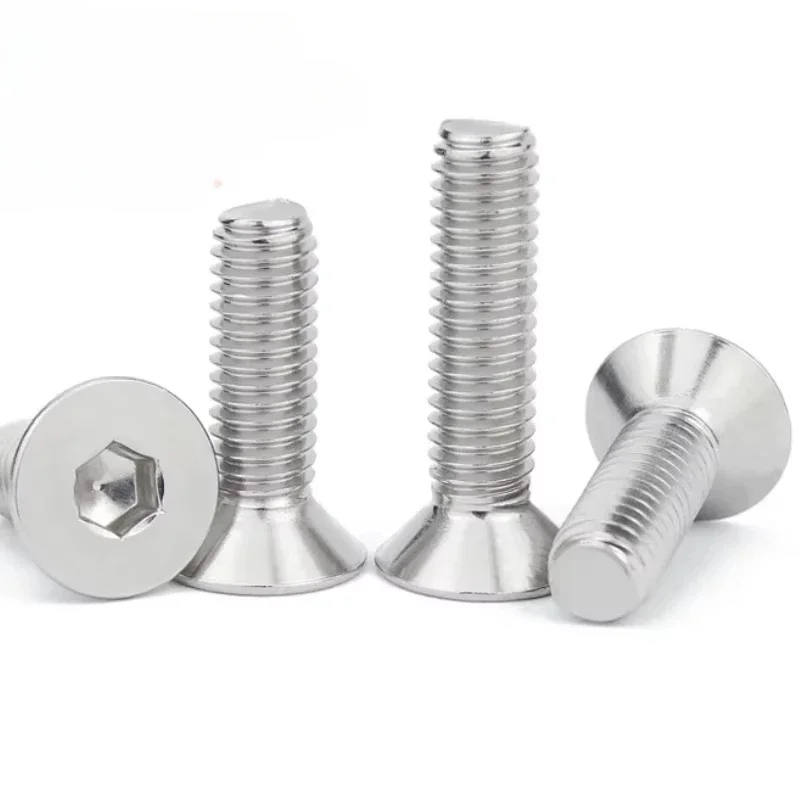 M2.5 M3  Fhcs Bhcs Flat Hex Inox Stainless Steel 304  Vite Nutrunner Vis Boltm Bolt Screws Metal Key Tool Socket Grade Dishbolt