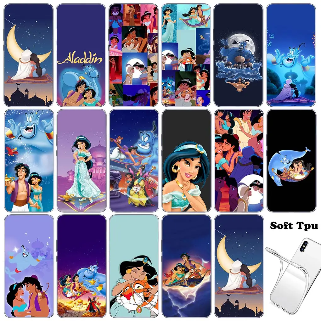 Aladdin Princess Jasmine Soft Casing for Motorola Moto G13 G14 G53 G54 G62 G72 G82 G84 E13 E20 G42 G32 G23 G22 Cover Phone Case