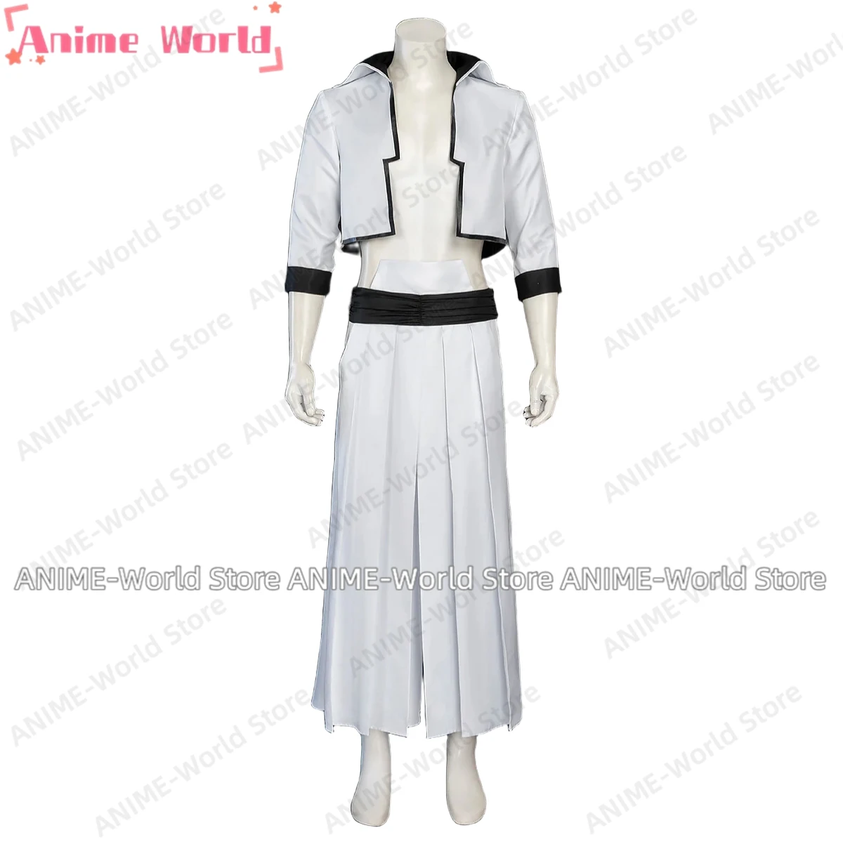 《Custom Size》Anime Grimmjow Jaegerjaquez Cosplay Costume Halloween Wig Shoes Mask Hallowmas Party Props