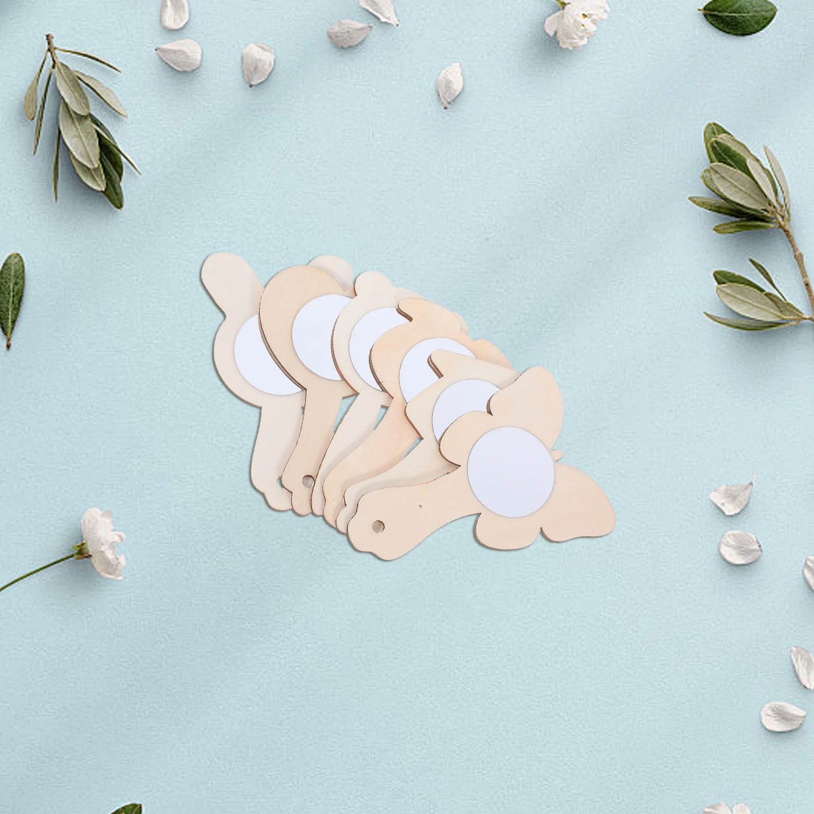 12 Espelhos de Mão de Madeira DIY para Crianças, Espelhos de Artesanato Não Acabados para Pintura e Habilidades Criativas